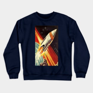 Cosmic Explorer - Futuristic Spaceship in Space Crewneck Sweatshirt